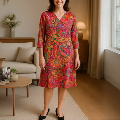 Marie – Robe à fleurs décontractée et élégante