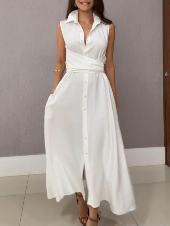 Robe midi croisée