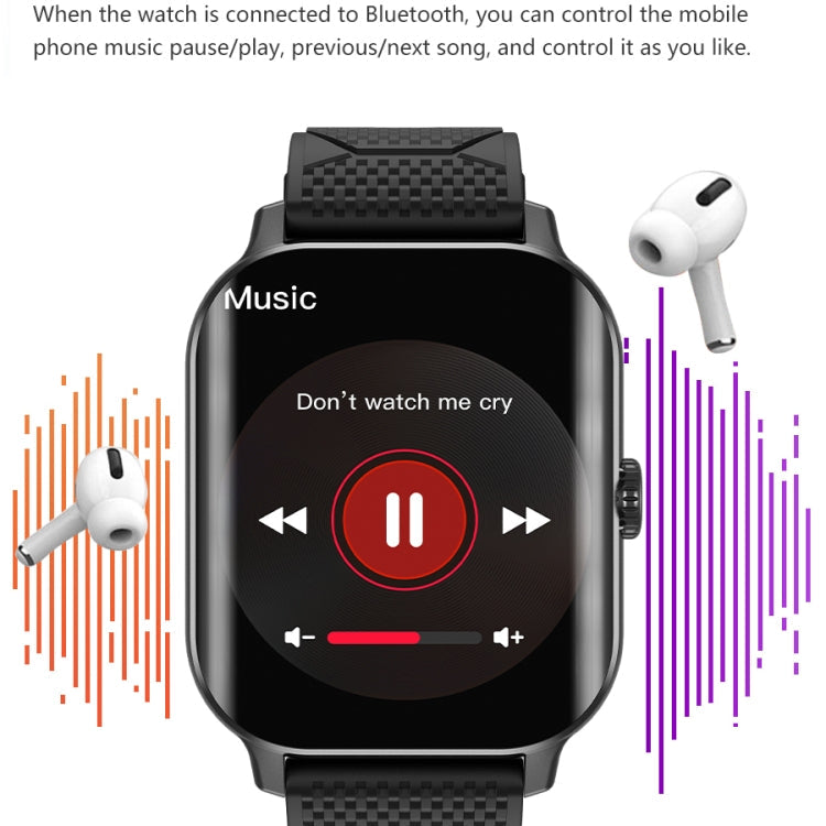 Smartwatch Écran incurvé Moniteur de glycémie ECG Fréquence cardiaque Fitness Tracker