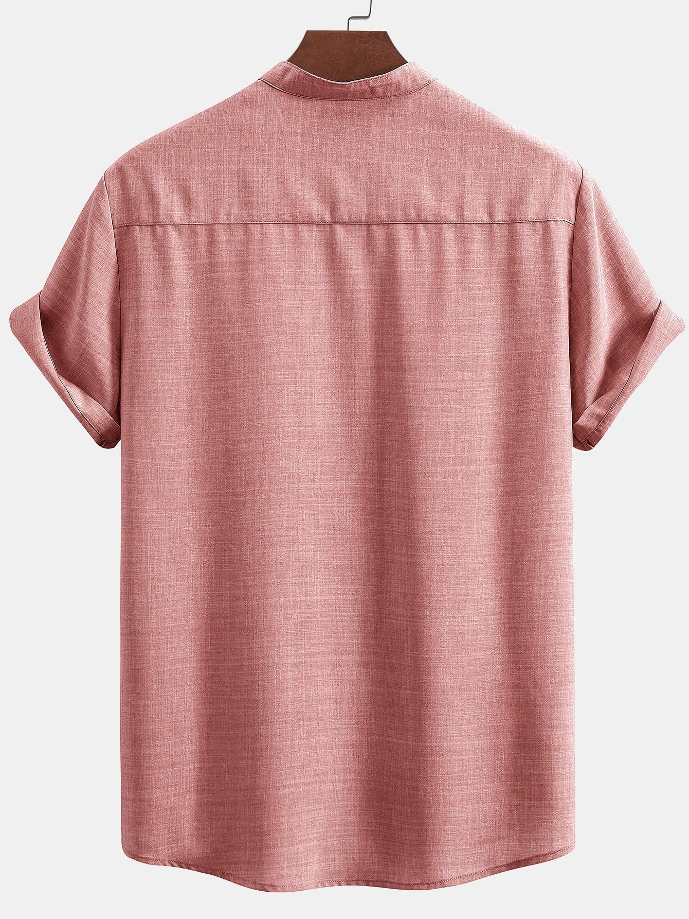 Short Sleeve Stand Collar Shirt