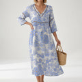 Fleur blanche bleue