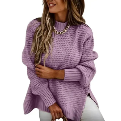 Sophie Paris® | Pull en tricot à col haut et douillet