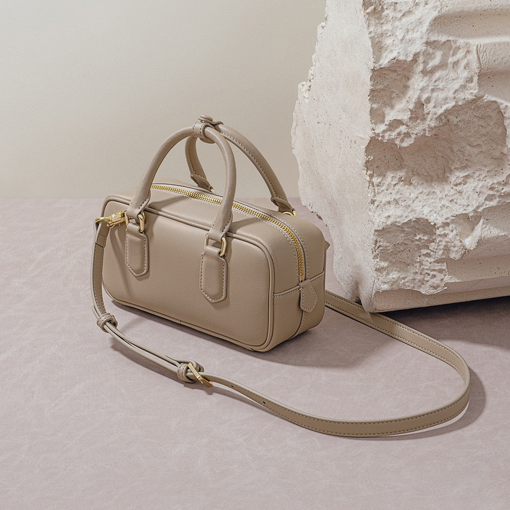 Sac à bandoulière en cuir véritable vintage