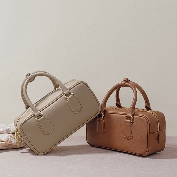 Sac à bandoulière en cuir véritable vintage