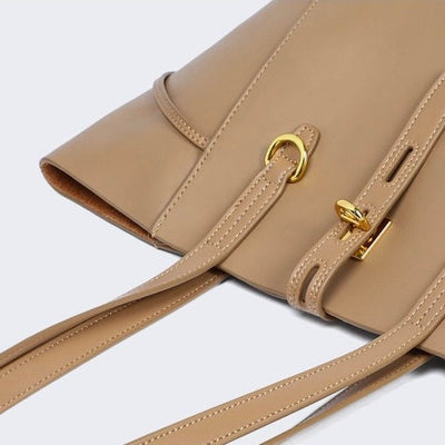 Sac hobo vintage en cuir véritable avec boucle à verrou