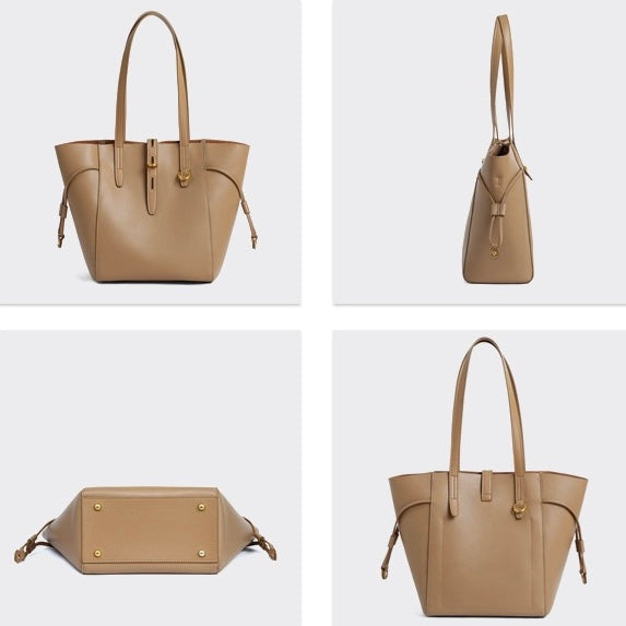 Sac hobo vintage en cuir véritable avec boucle à verrou