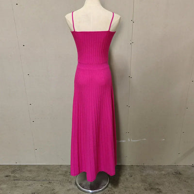 Robe Midi Plissée Noire sans Manches – Taille Haute pour Femme, Chic