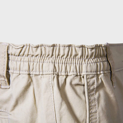 Short Chino pour homme - Short décontracté en coton avec taille élastique