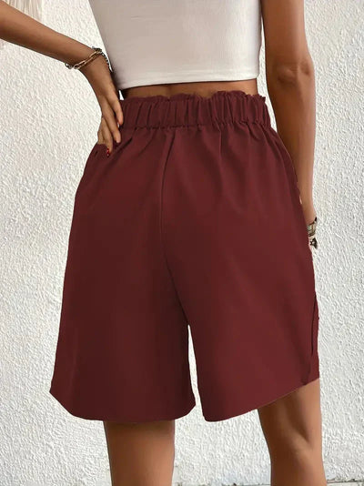 Short Taille Haute Plissé pour Femme