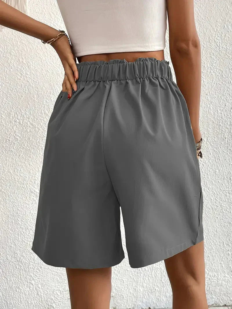 Short Taille Haute Plissé pour Femme