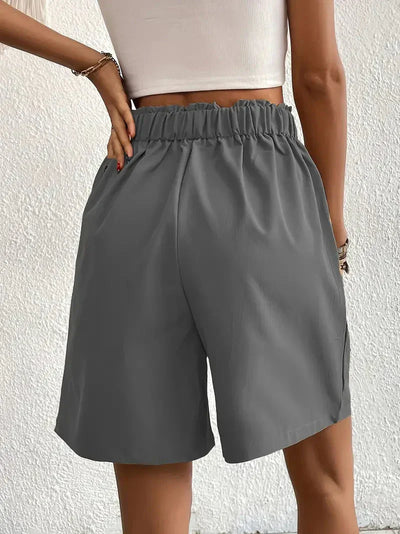 Short Taille Haute Plissé pour Femme