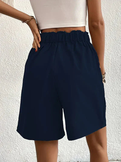 Short Taille Haute Plissé pour Femme