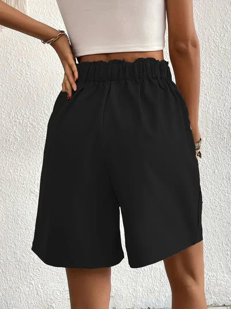 Short Taille Haute Plissé pour Femme