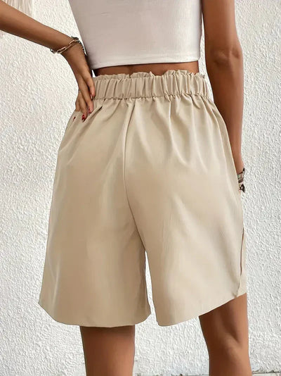 Short Taille Haute Plissé pour Femme