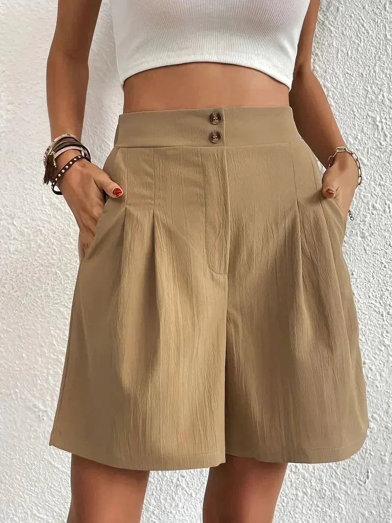 Short Taille Haute Plissé pour Femme