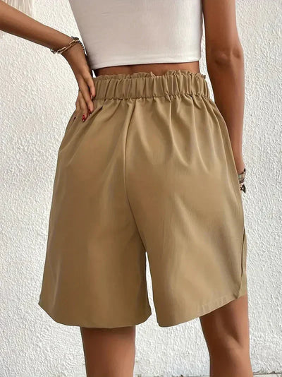 Short Taille Haute Plissé pour Femme