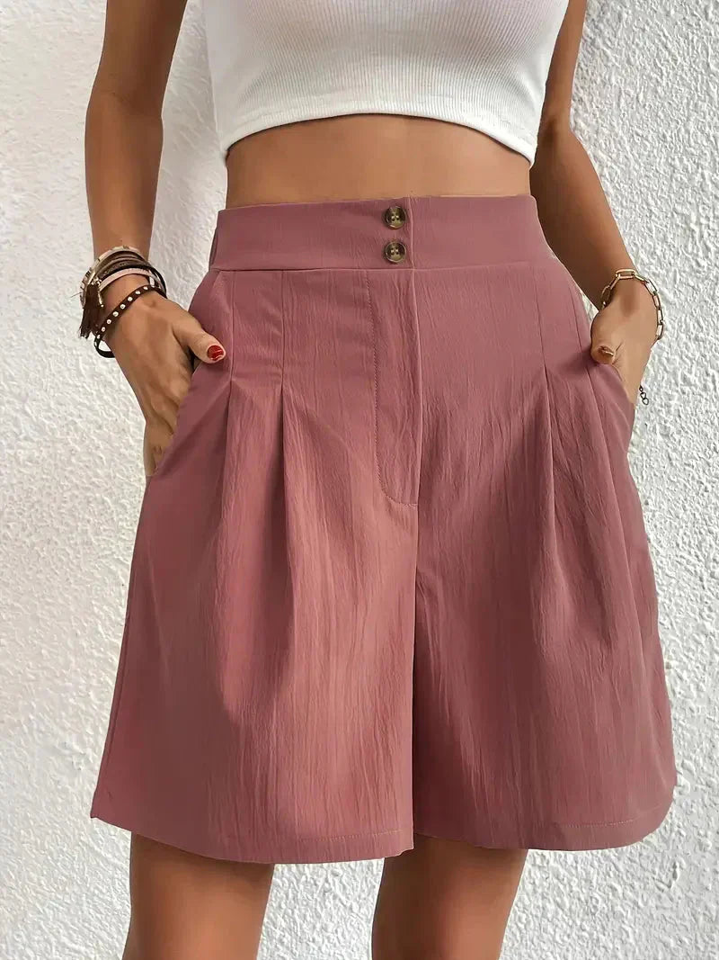 Short Taille Haute Plissé pour Femme