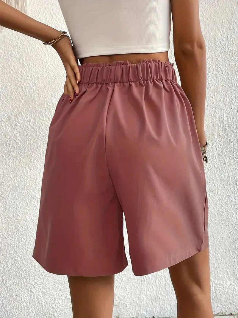 Short Taille Haute Plissé pour Femme