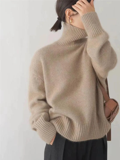 VERONIQUE | Pull col roulé en cachemire