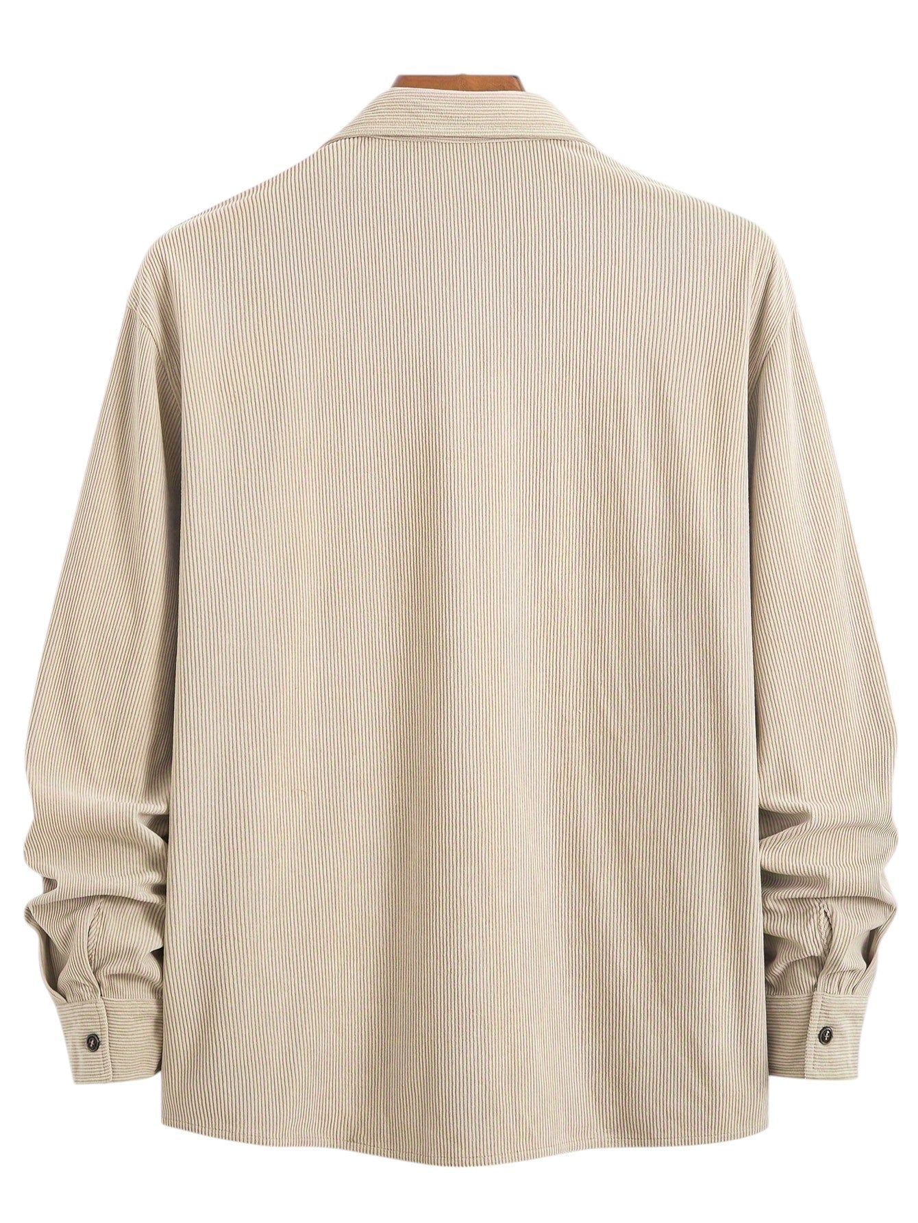 Surchemise Homme en Velours Côtelé à Boutons | Manches Longues