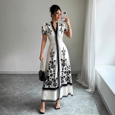 Tani™ | Robe Élégante à Imprimé Ethnique