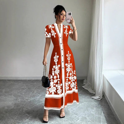 Tani™ | Robe Élégante à Imprimé Ethnique