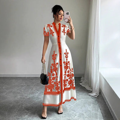Tani™ | Robe Élégante à Imprimé Ethnique
