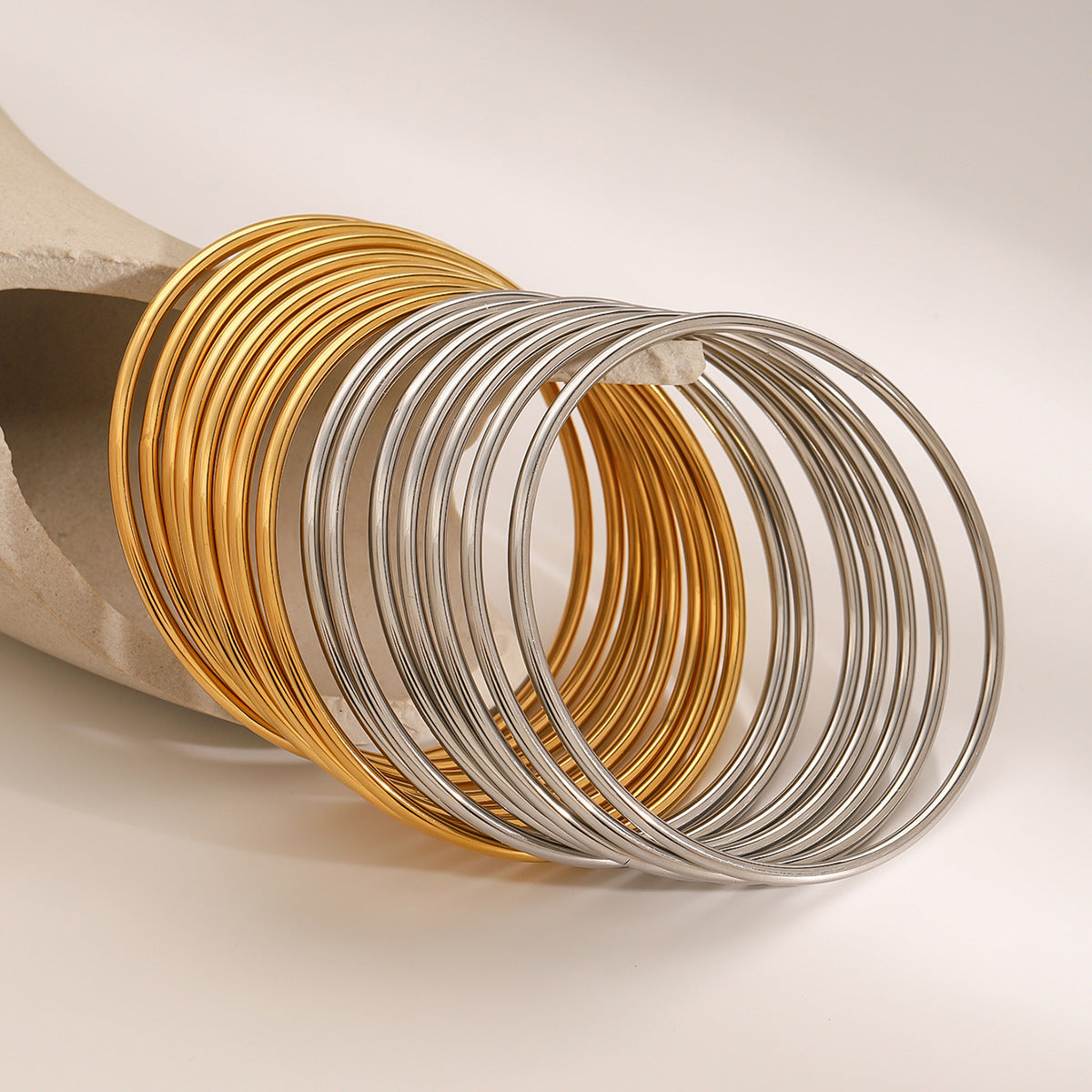 Shannon – Set de Bracelets Dorés