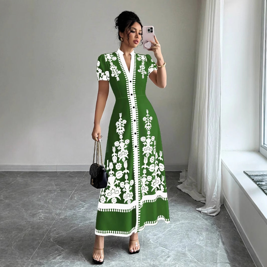 Tani™ | Robe Élégante à Imprimé Ethnique