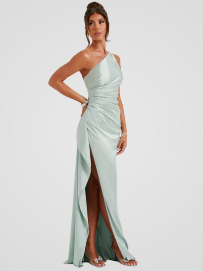 Soleil™ | Robe maxi en satin avec éclat élégant
