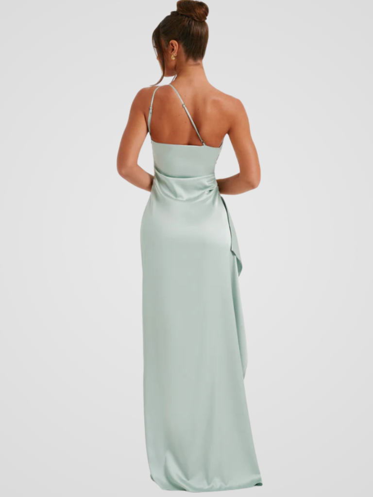 Soleil™ | Robe maxi en satin avec éclat élégant