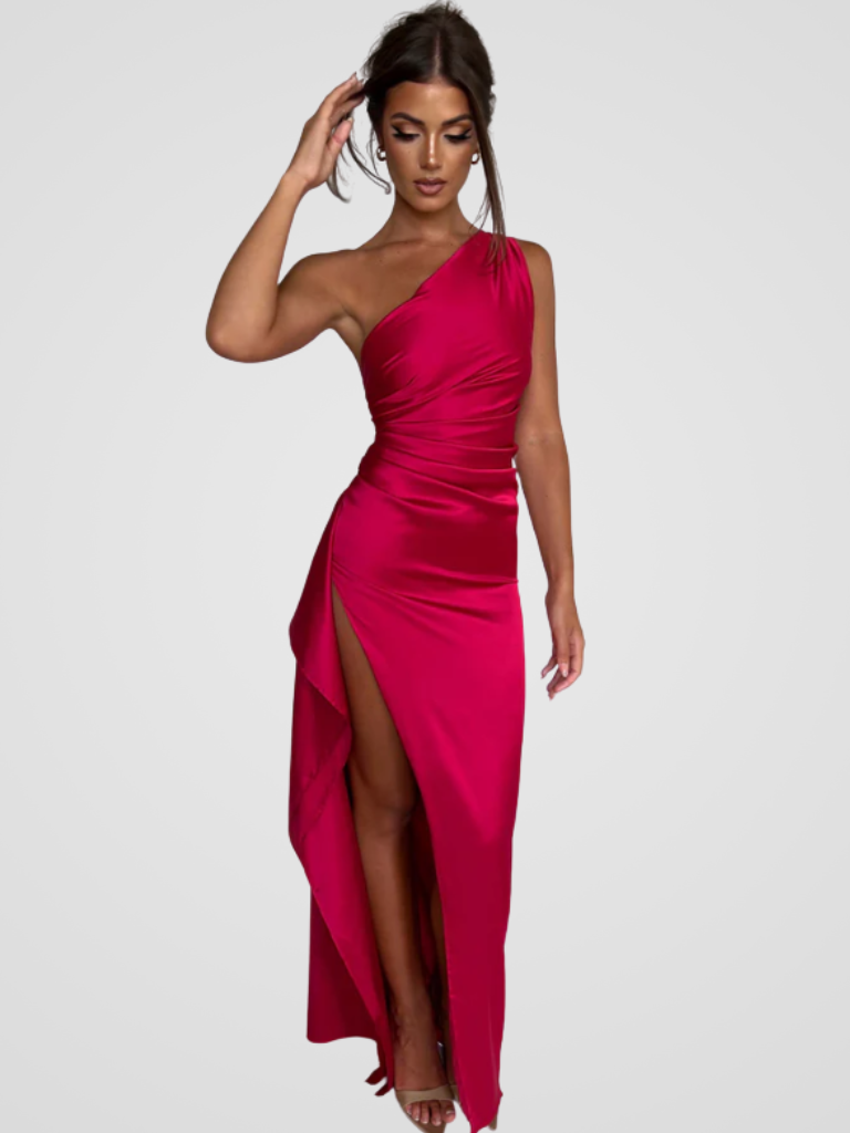 Soleil™ | Robe maxi en satin avec éclat élégant