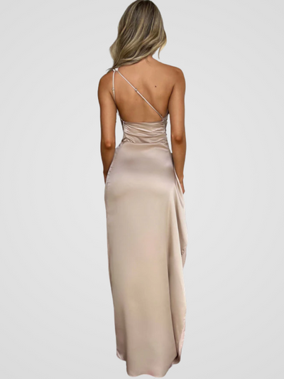 Soleil™ | Robe maxi en satin avec éclat élégant