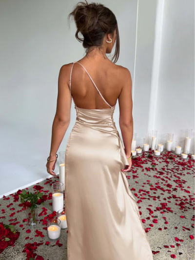 Soleil™ | Robe maxi en satin avec éclat élégant