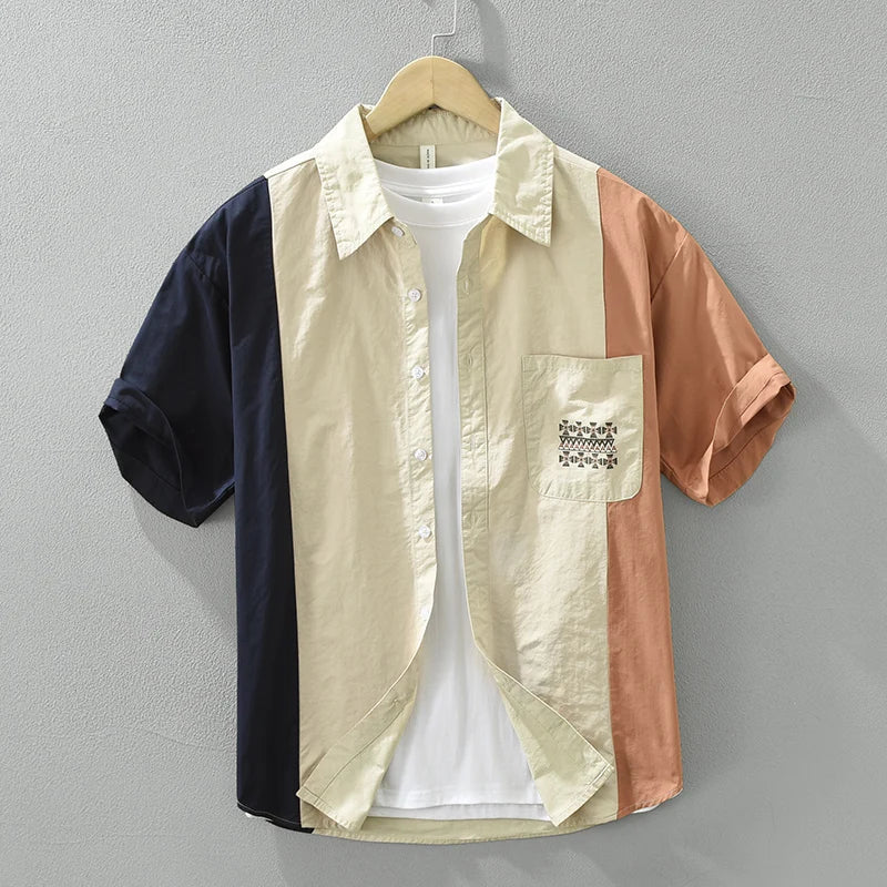 Tariq - Chemise Patchwork - Élégant - Hommes