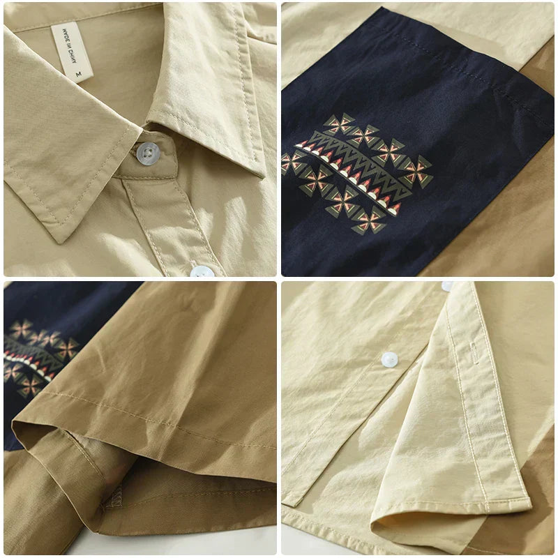 Tariq - Chemise Patchwork - Élégant - Hommes