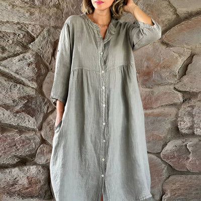 Robe Mi-longue en Lin pour Femme