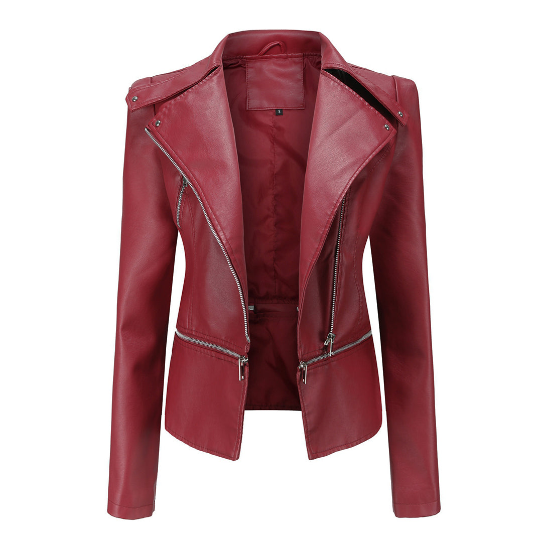 Thalia | Veste motard slim fit pour femme