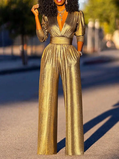 Zara - Combinaison brillante au style élégant et au tissu luxueux