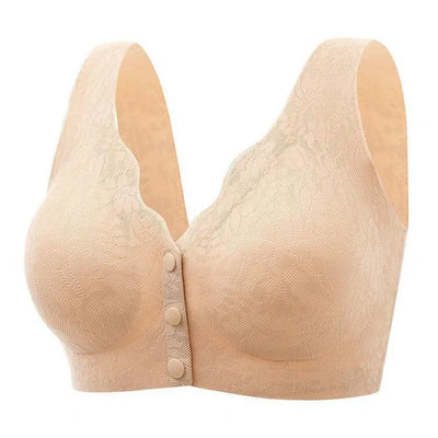 Ruth - Soutien-gorge en dentelle à fermeture frontale pour femmes avec larges bretelles