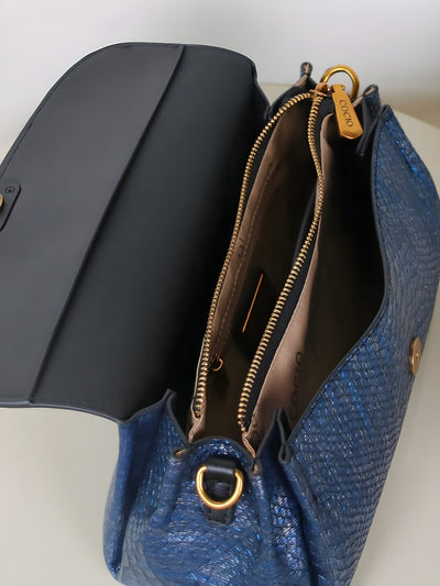 Sac à bandoulière à imprimé serpent en relief