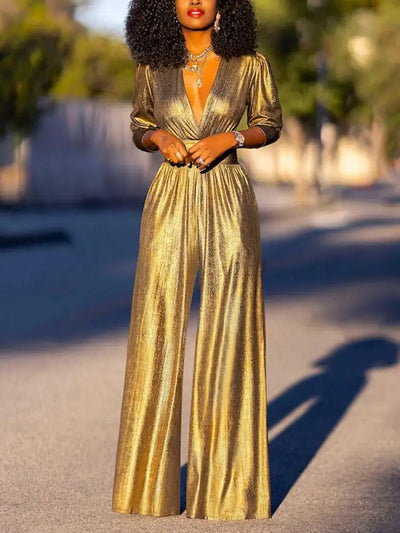 Zara - Combinaison brillante au style élégant et au tissu luxueux