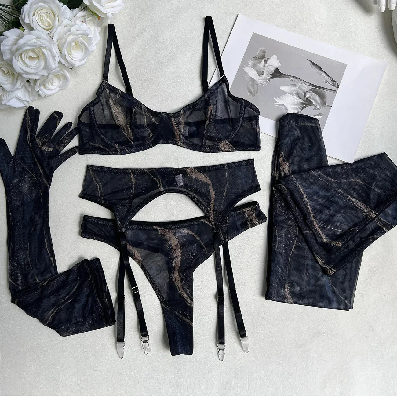 Serena™ | Ensemble de lingerie Élégant en Lin