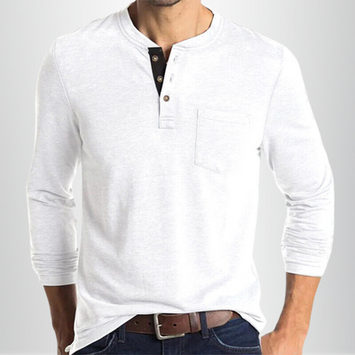 T-shirt classique confortable pour hommes | Manches longues