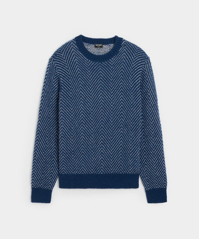 Sjors | Pull en mohair chevron à rayures pour homme