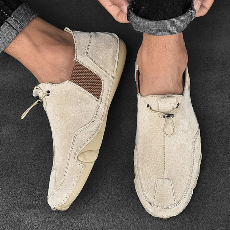 Tommy - Orthopédie Mocassins en cuir véritable pour hommes