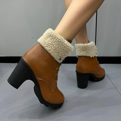 Sophie Paris® I Chic Bottes d'hiver à lacets