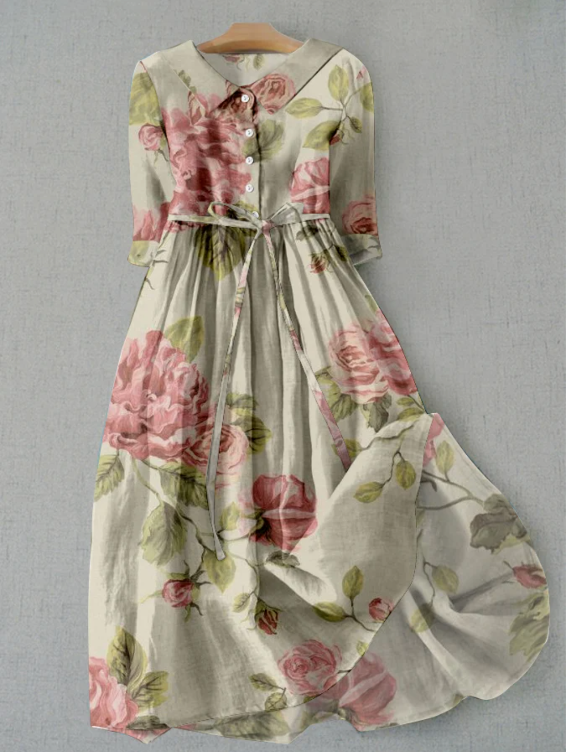 Robe Midi Imprimé Fleuri pour Femme