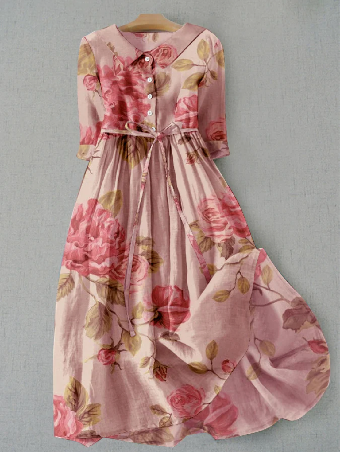 Robe Midi Imprimé Fleuri pour Femme