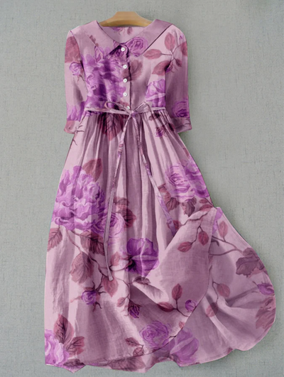 Robe Midi Imprimé Fleuri pour Femme